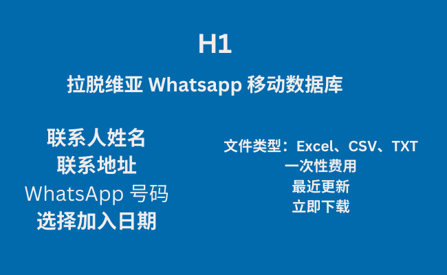 拉脱维亚 Whatsapp 移动数据库